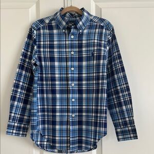Blue Plaid Men's Shirt